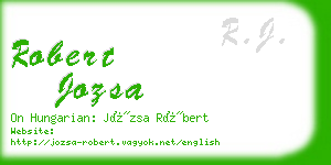 robert jozsa business card